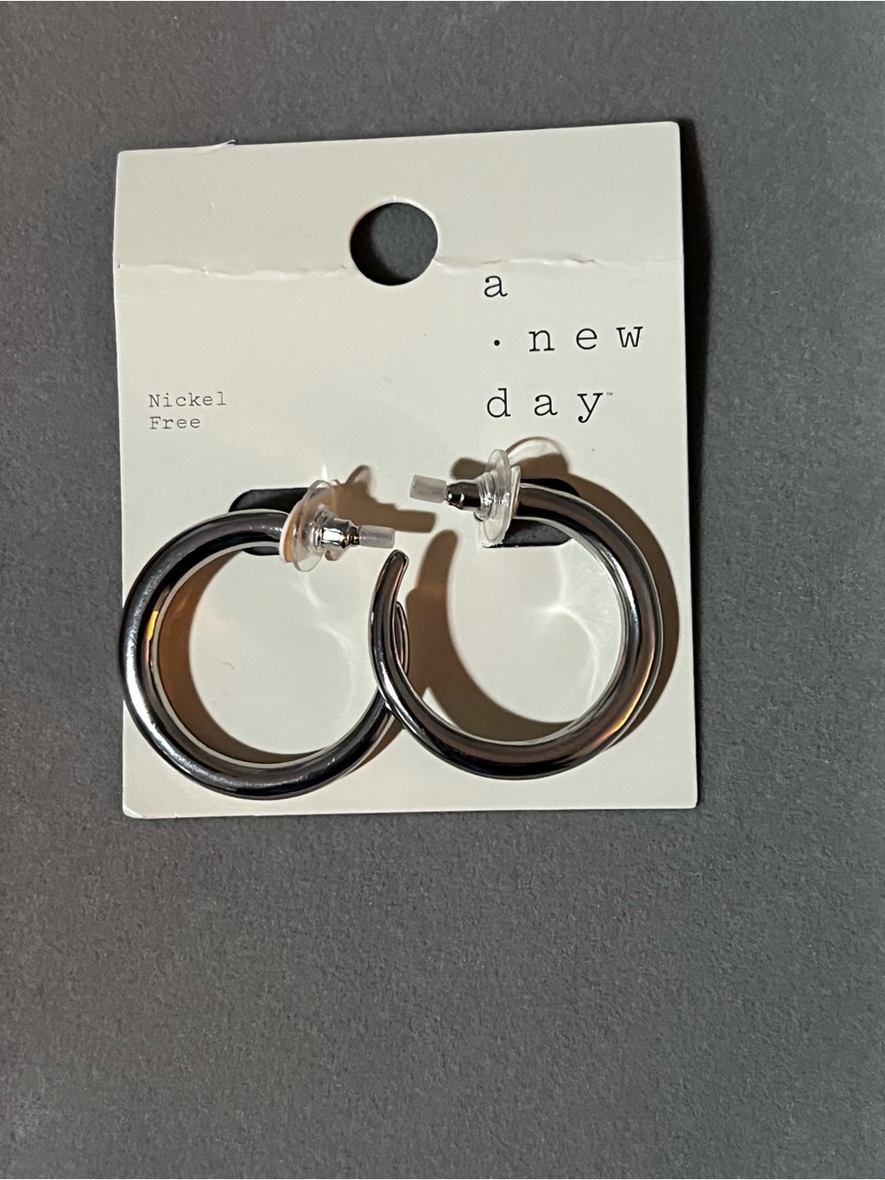 a new day Silver-tone Hoop Earrings (lightweight)